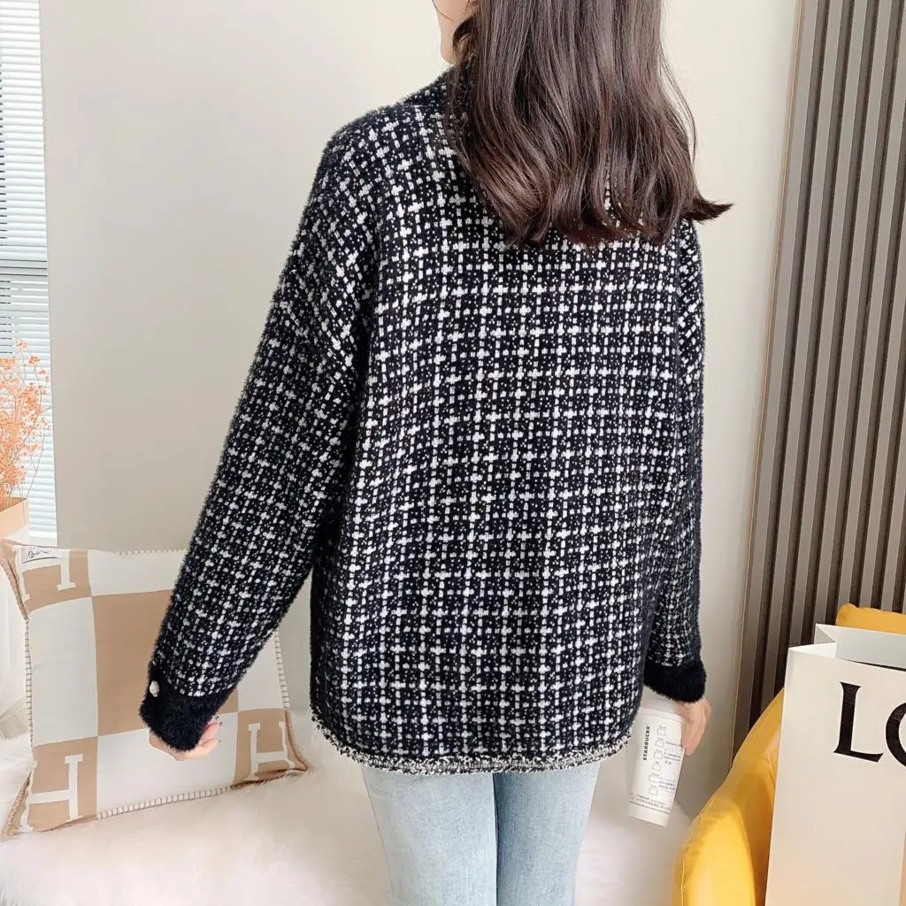 

2021 Direct Selling Limited 20667 (3 5 6) Film Color Matching Long Sleeve Cardigan Coat Buttons 52