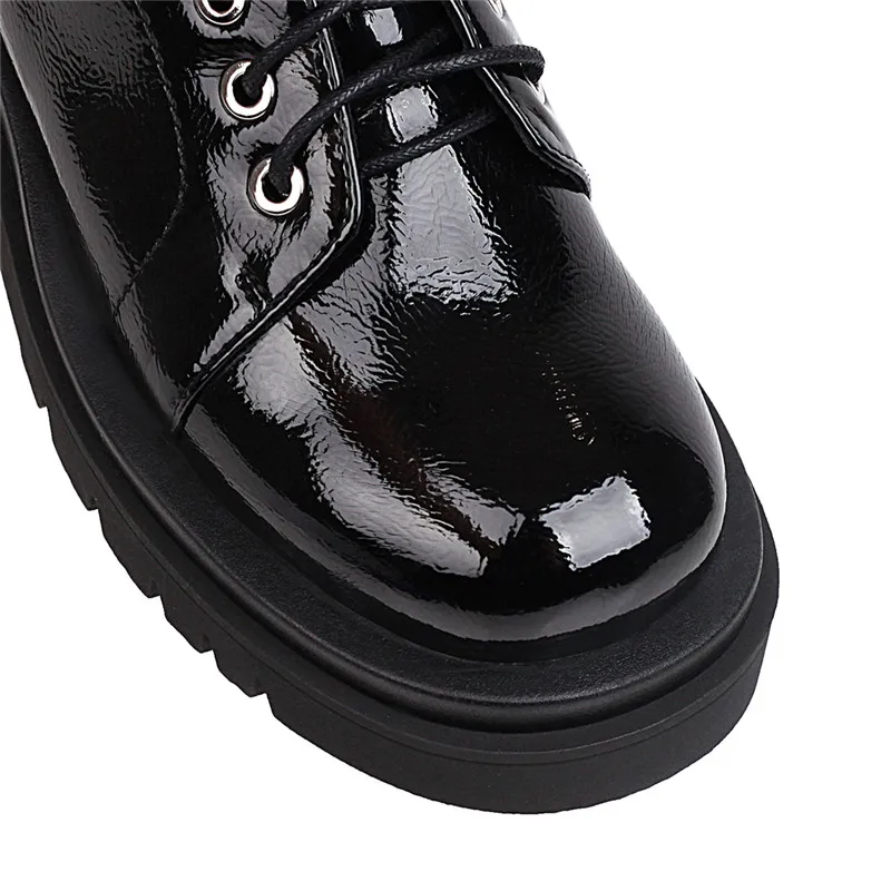 

ASUMER 2020 new fashion flat platform shoes women boots comfortable buckle casual shoes autumn winter ankle boots woman black