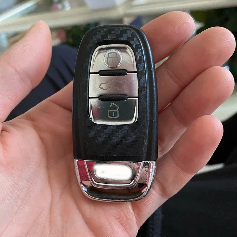Carbon Fiber Car Key Protection Sticker for Audi A4 A6 RS4 A5 A7 A8 S5 RS5 Q5 S6 Smart Refurbishment Accessories | Автомобили и