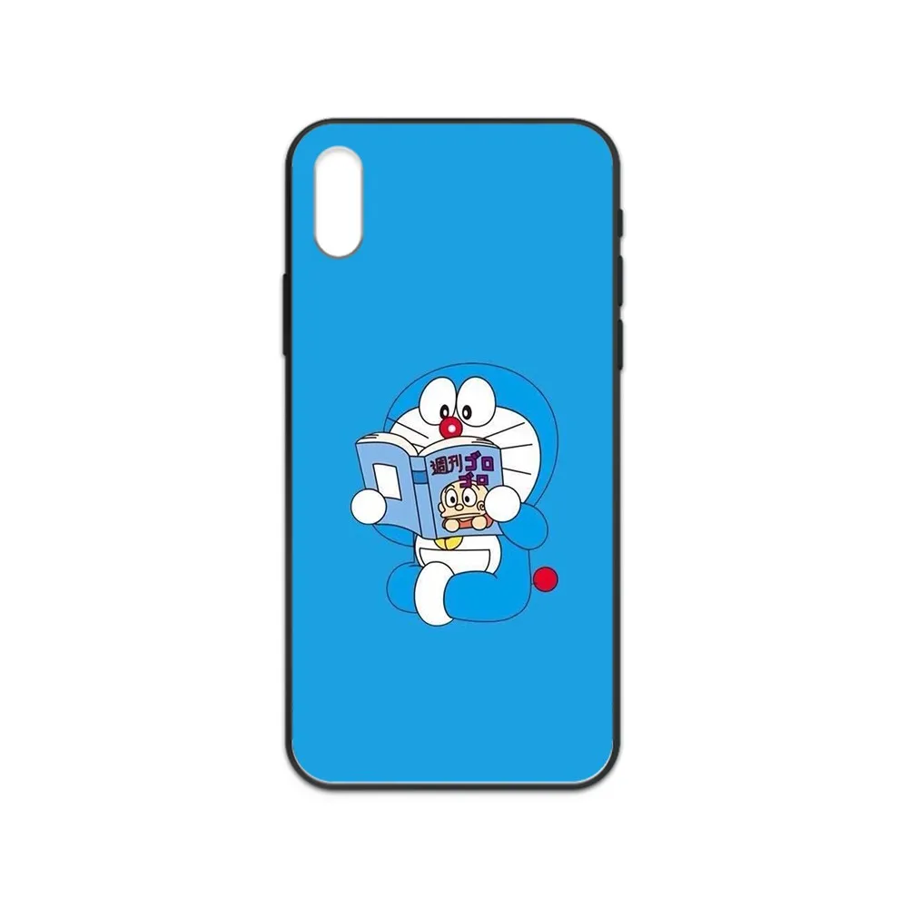 Doraemon Cartoon Cute Lovely Etui black Phone case cover hull For iphone 4 4s 5 5S SE 5C 6 6S 7 8 plus X XS XR 11 PRO MAX 2020 | Мобильные