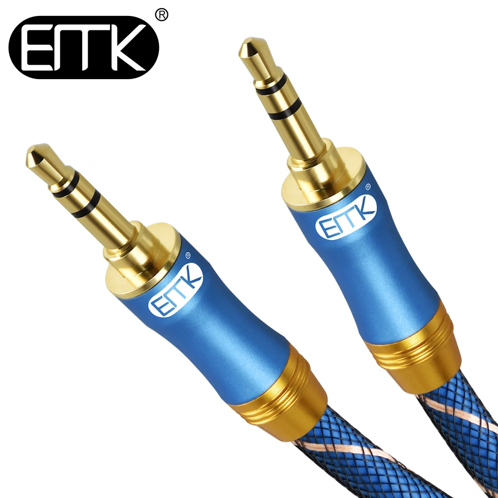 

EMK 3.5mm AUX Audio Cable 3.5 Male to Male Audio Cable for iPhone Car Headphone SpeakerJack to Jack 3.5 mm Cord For Samsung Xiao