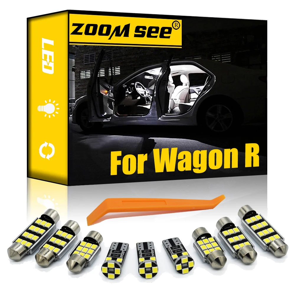 LED Interior Light Kit For Suzuki Wagon R R+ 1997-2010 2011 2012 2013 2014 2015 2016 Indoor Dome Map Bulb Canbus No Error