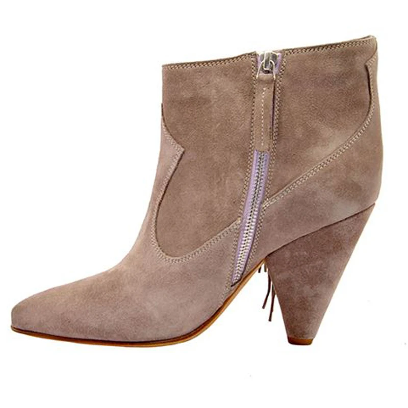 Модная женская обувь с острым носком сексуальные элегантные женские ботинки