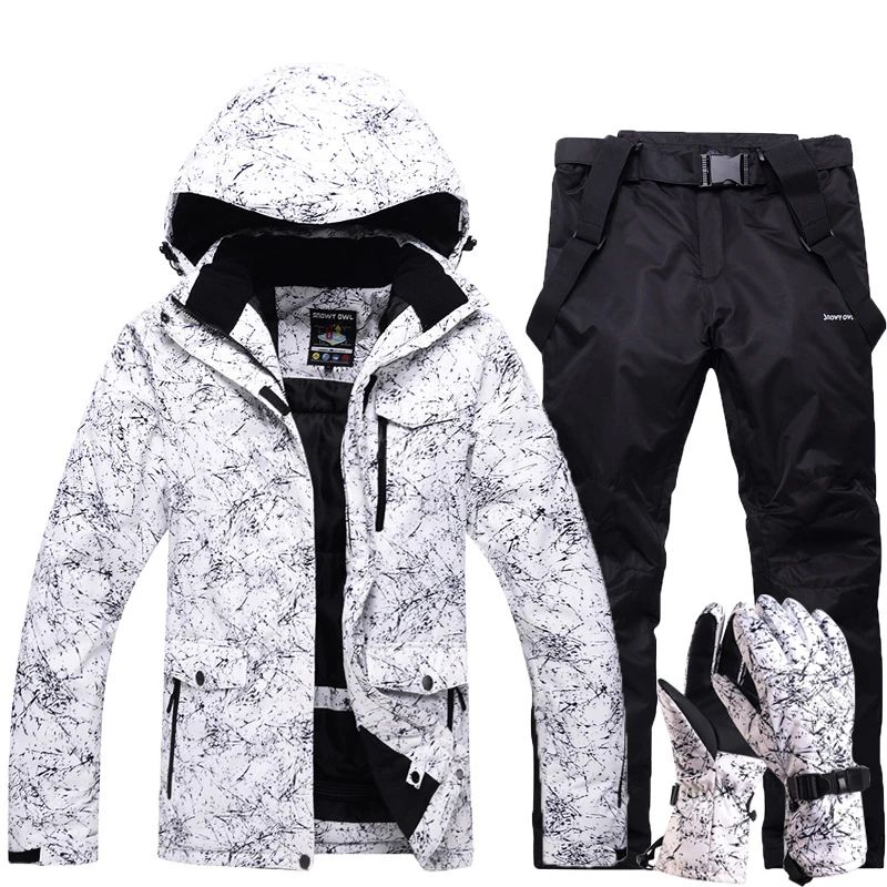Новый теплый лыжный комплект для мужчин и женщин водонепроницаемая зимняя