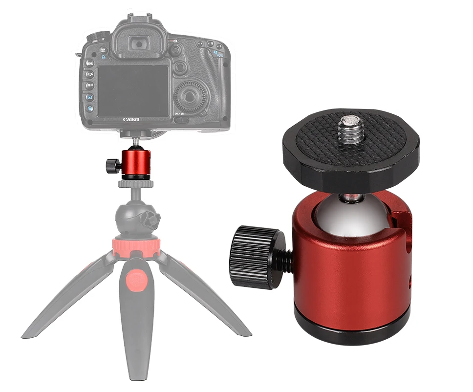 

1/4" Screw Tripod Mini Colored metal Ball Head for DSLR Camera Camcorder Light Bracket Swivel