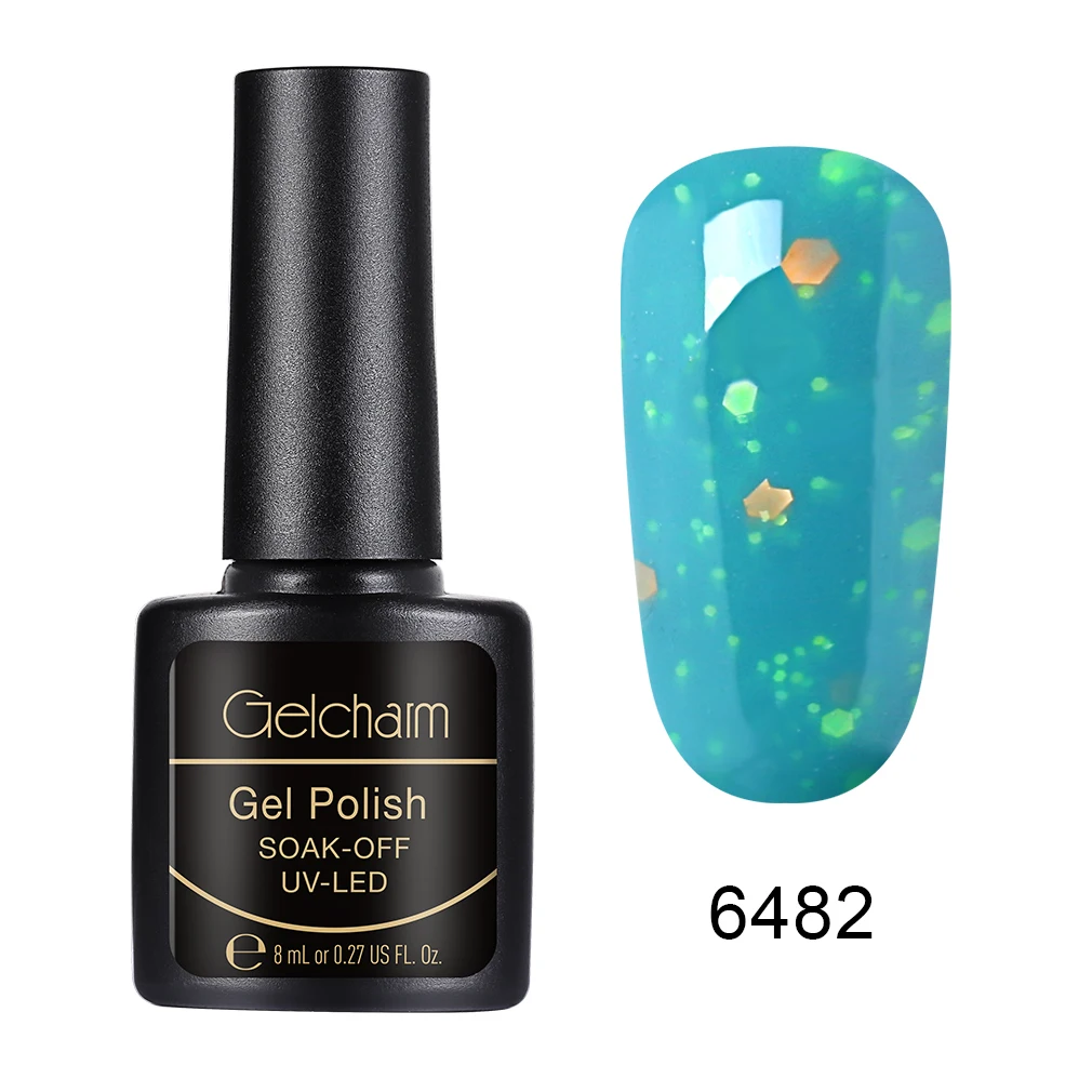 Gelcharm 8 мл сыр конфеты УФ-гель для ногтей используется с молочного цвета гель лак Полупостоянный все для маникюра дизайн ногтей гель - Цвет: 6482