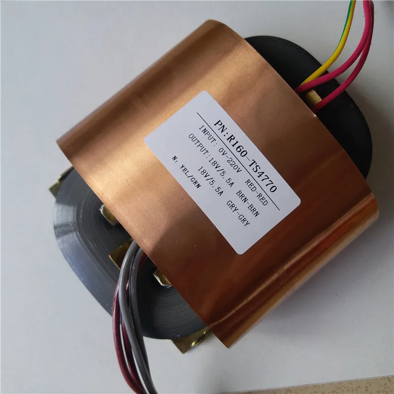 2*18V 5.5A R сердечник трансформатор 200VA R160 пользовательский 220V медный щит усилитель