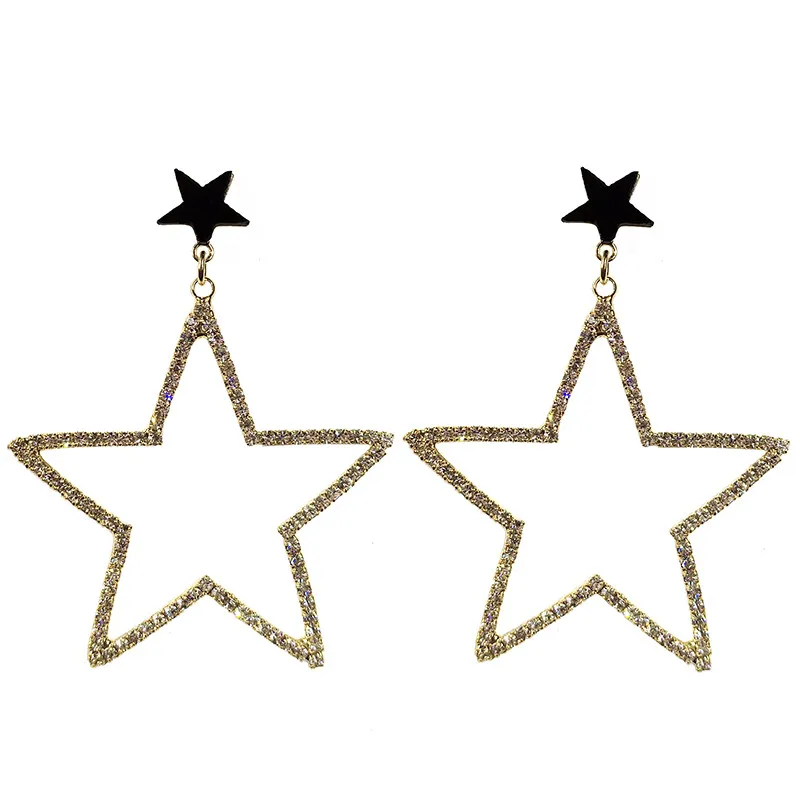 Личности преувеличенные пятиконечные звезды серьги гвоздь женский 925 Корейский