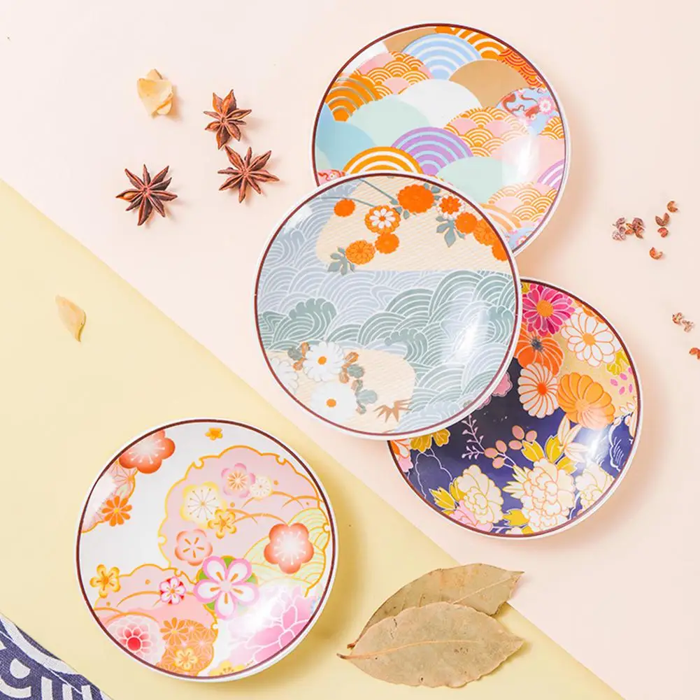 Adeeing 4Pcs/Set 4.8Inches Cherry Blossom Pattern Series Ceramic Dish Set | Дом и сад
