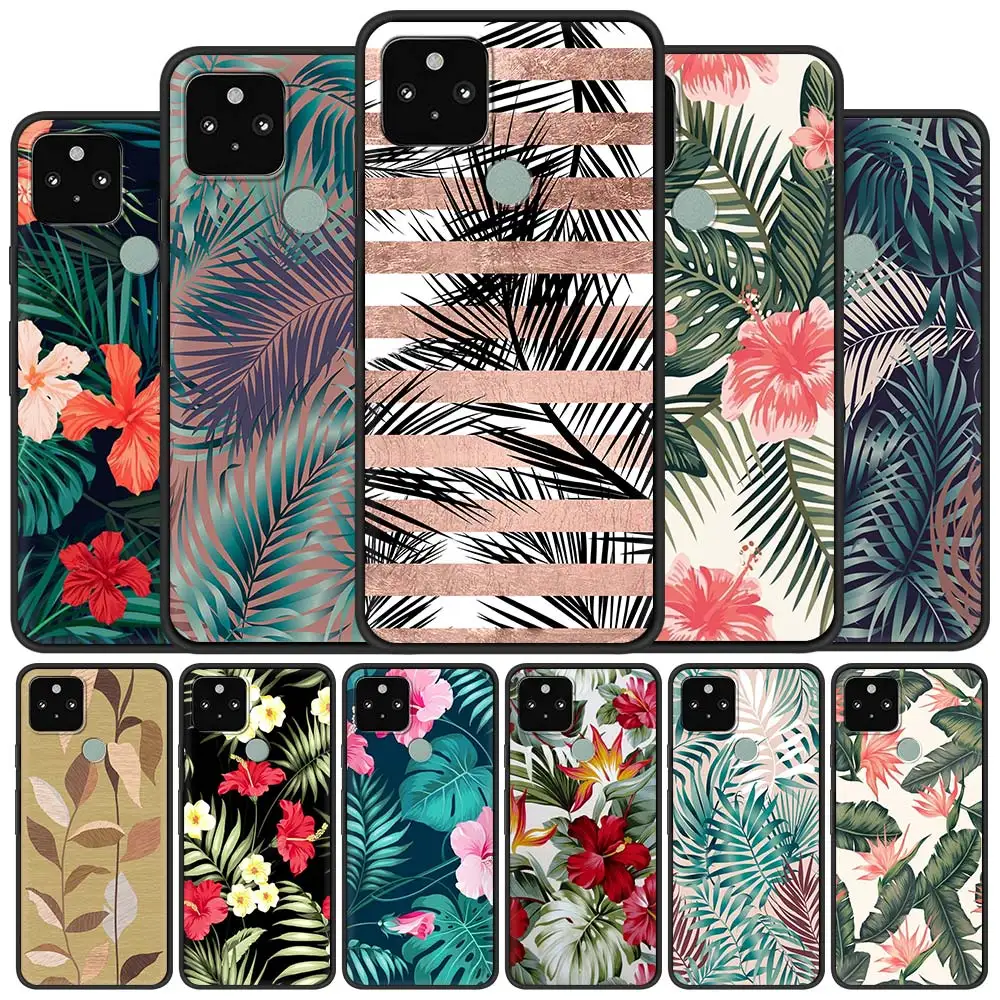 

Flowers Tropical Plants Silicone Phone Case For Google Pixel 4 XL 4A 5A 5G 5 Soft TPU Cases for Pixel 4 5 Lucury Cover Coque Bag