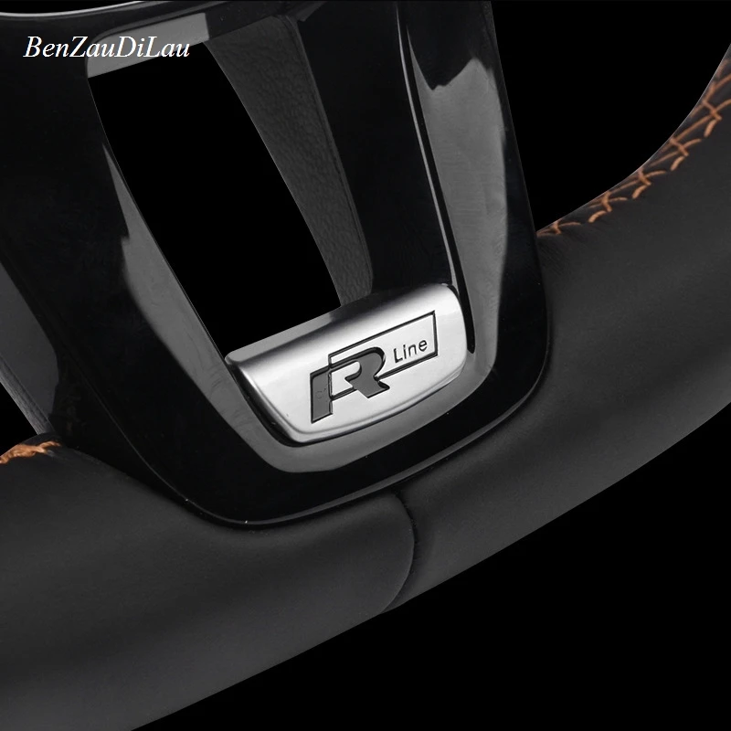 Украшение рулевого колеса автомобиля стикер R логотип металлическая наклейка