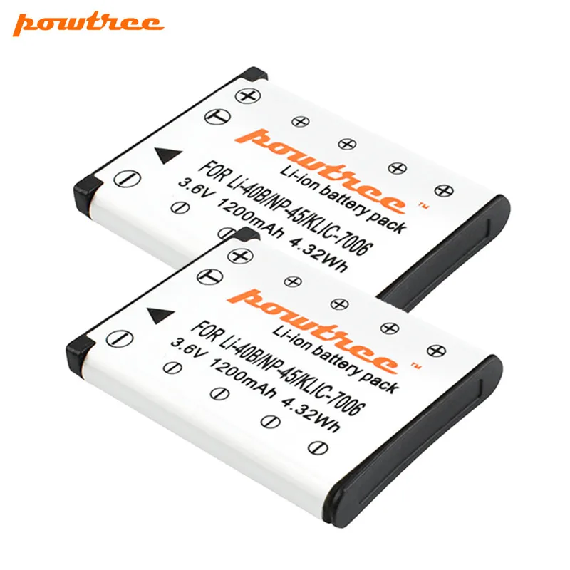 Аккумулятор Powtree для FUJIFILM NP 45A 45 сменные батареи XP10 XP11 J38 Z70 Z35 J40 J20|Цифровые