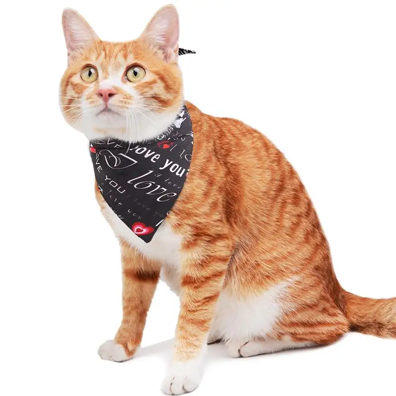 

Pet Bandana Heart Letter Printing Dog Bandana Bib Pet Bib for Valentine's Day