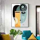 Абстрактная винтажная фигурка, Геометрическая Картина на холсте, постеры и принты, настенные художественные картины для гостиной, дома, декор для коридора