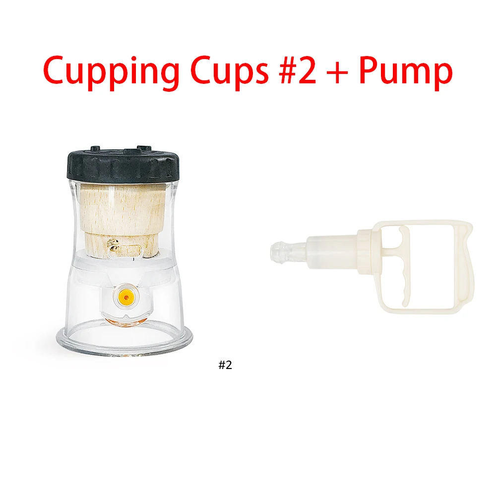 Cups 2 - Pump Китайский Набор вакуумных баночек для прижигания баночный аппарат с палкой для сжигания мокса - Цвет: Cups 2 - Pump
