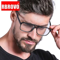 rbrovo 2021 square oversized glasses men luxury glasses for menwomen vintage eyeglasses men retro lentes de lectura hombre
