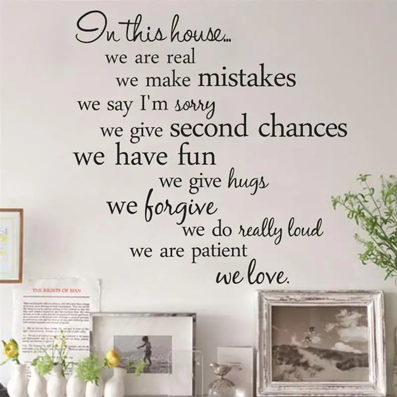 

2021 Hot Sales Creative DIY Wall Sticker Decor Removable English Letter Wall Decal For Living Room Bedroom Decoration Supplies