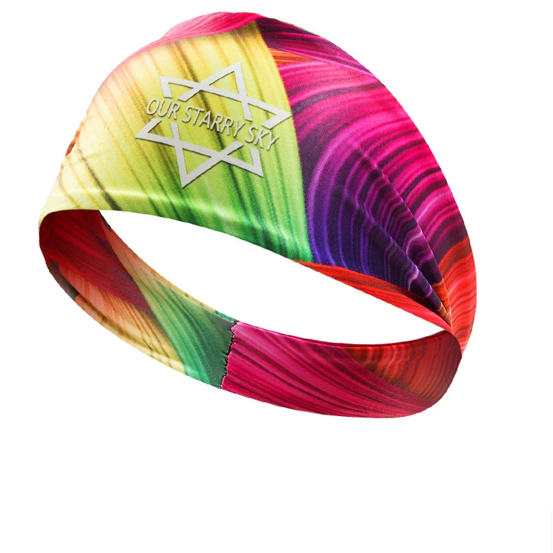 Поглощающая пот лента для волос бега эластичная йоги повязка на голову футбола