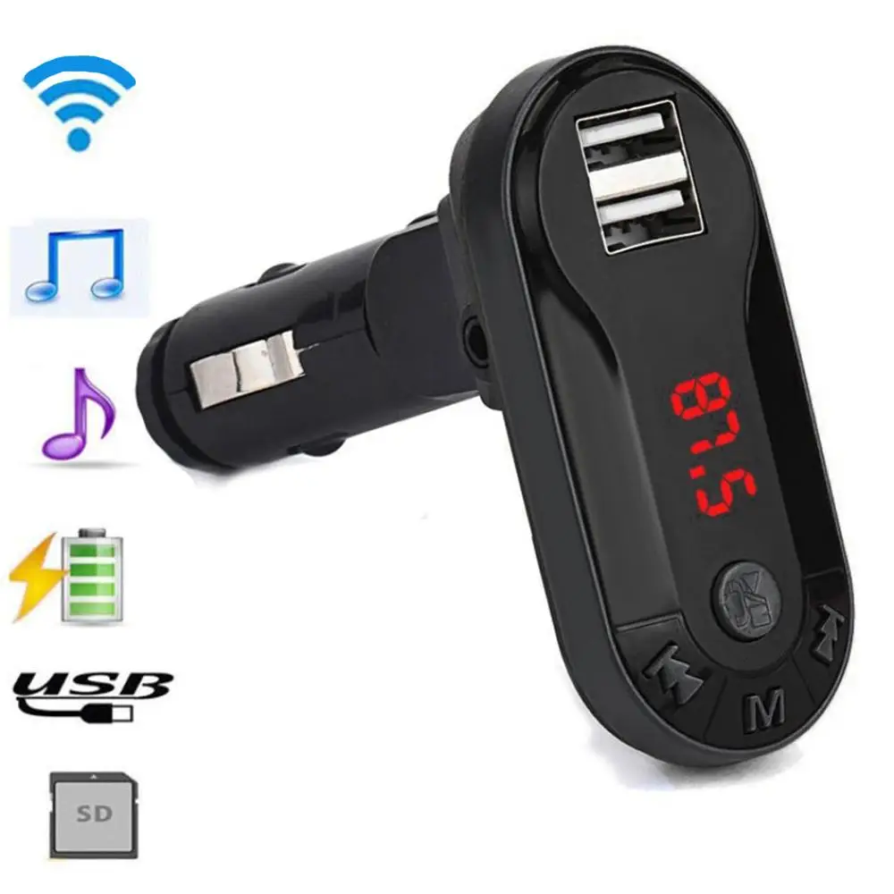 Handsfree полезный беспроводной автомобильный комплект I9 Bluetooth fm передатчик MP3