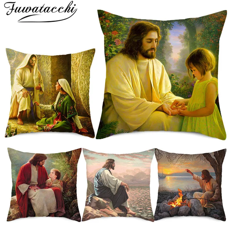 Fubatacchi Западная картина маслом наволочка Крестный отец подушка в виде ангела