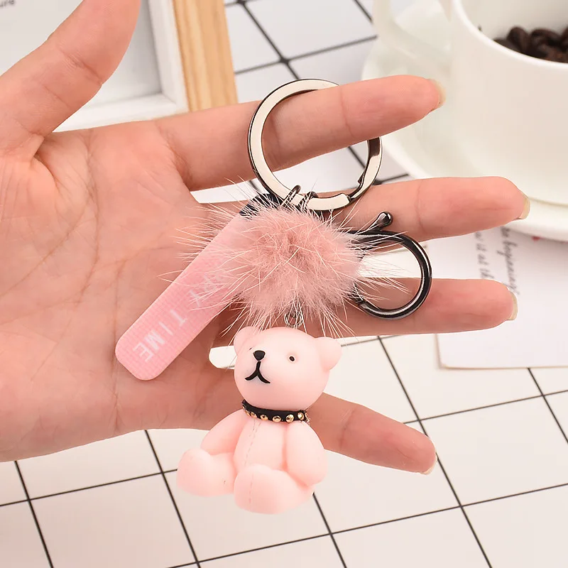

Innovation Kitten Keychain Lovely Ball Backpack Handbag Car Key Airpods Accessories Pendant Keyring New Product Hot Sale Gift