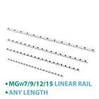 Линейная направляющая MGW7 MGW9 MGW12 MGW15, миниатюрная линейная направляющая MGW, длина 150 мм-1150 мм, без блока слайдера, детали для 3D-принтера CNC