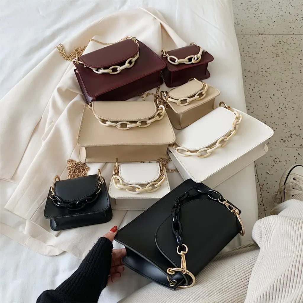 

Mini PU Leather Shoulder Messenger Bags For Women 2020 Fashion Chain Design Shoulder Bag Vintage Handbags Female Crossbody Bag