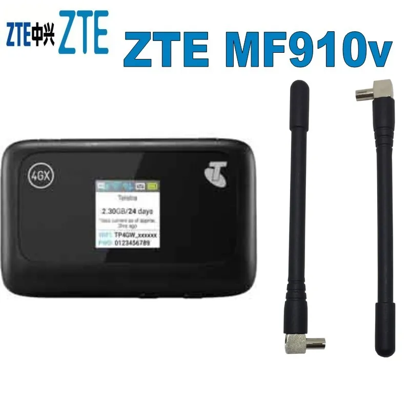 

Unlock 4G Modem 150Mbps ZTE MF910v 4G WiFi Router With Sim Card Slot plus 4g antenna