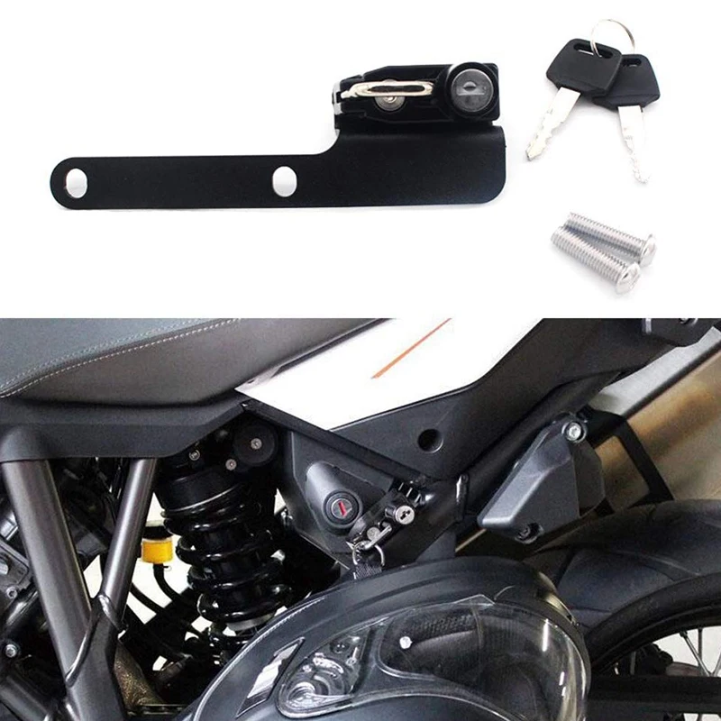 

Motorcycle Helmet Lock Anti-Theft for KTM 1050 1190 1290 Adventure 2012-2015 - Black