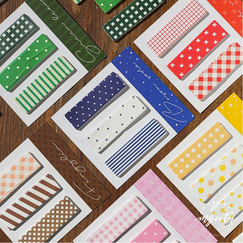 60 X Cute Basic Series Colourful Dots Grid Sticky Notes School Stationery Memo Pad Lovely Diary Sticker Planner Office Supplies |