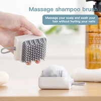 silicone head massager head body scalp massage brush comb shampoo hair washing comb shower brush bath spa slimming massage brush