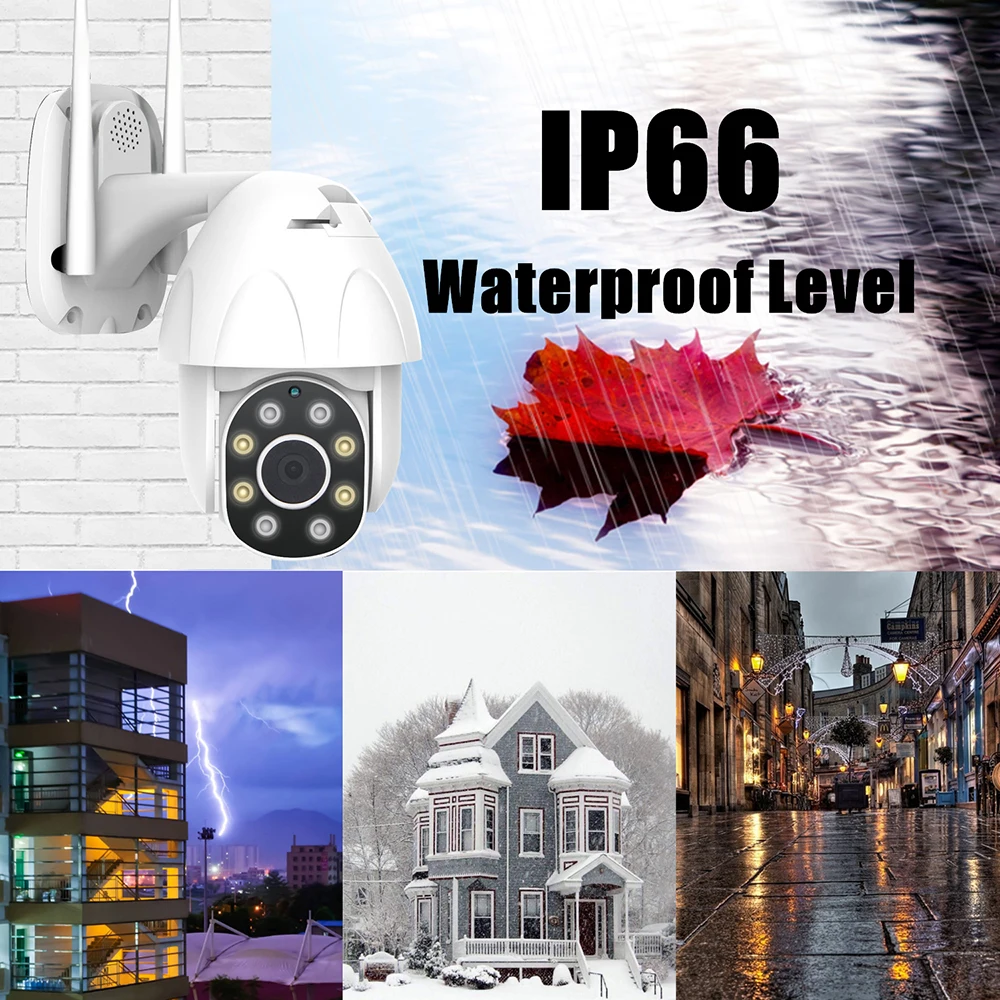 1080P Полностью HD наружная водонепроницаемая IP-камера беспроводная WiFi безопасность умное цветное ночное видение обнаружение движения сирена тревоги