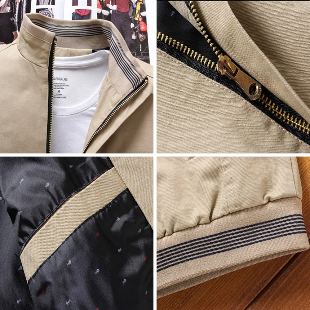 Куртка мужская демисезонная на молнии повседневная однотонная тонкая модная