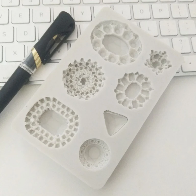 

Vintage European jewelry Mold Fondant Cakes Decor Tools Silicone Molds Sugarcraft Chocolate Baking Tools For Cakes Gumpaste Form