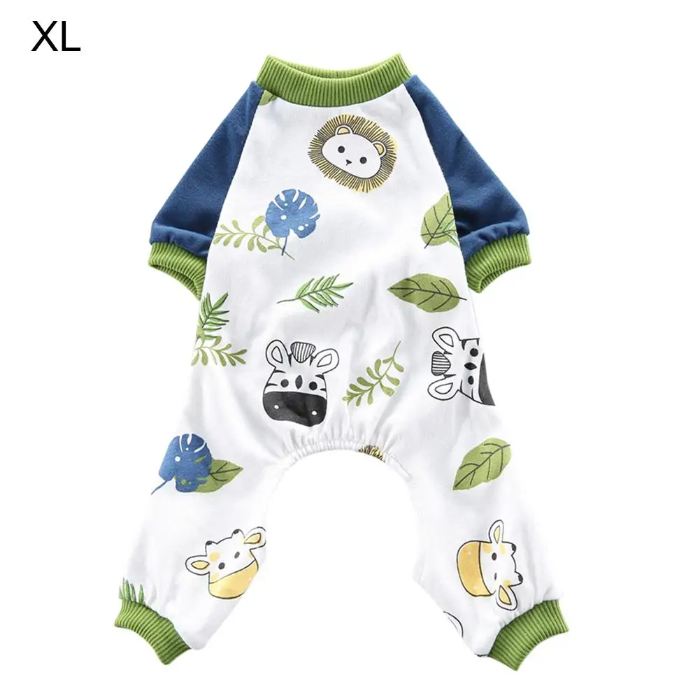 Животный мир Одежда для питомцев собачий Пижамный хлопок футболка комбинезоны