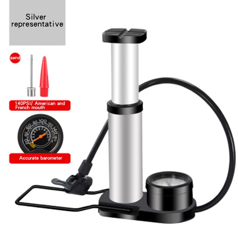 Портативный алюминиевый велосипедный мини насос многофункциональный складной с