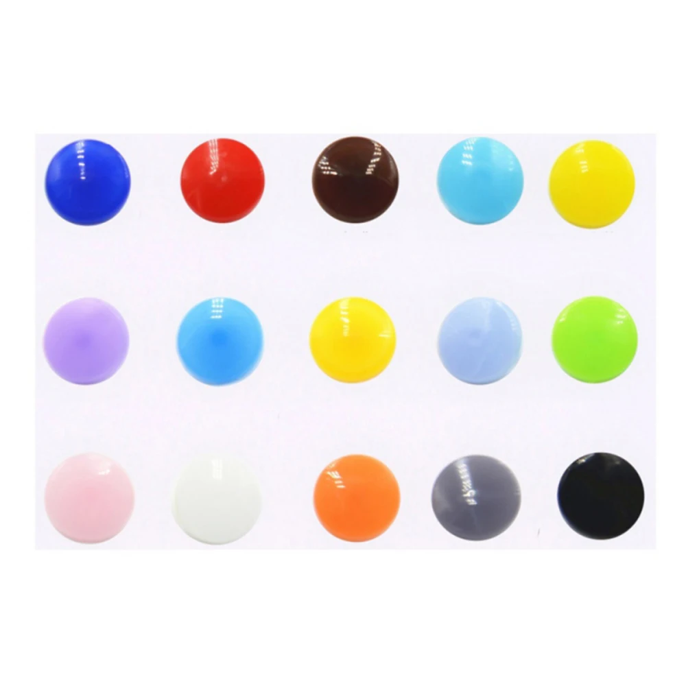 

150pc T5 Snap Poppers Plastic Multi Colors Buttons Fastener Pliers Punching Tool Resin Press Stud Cloth Diaper