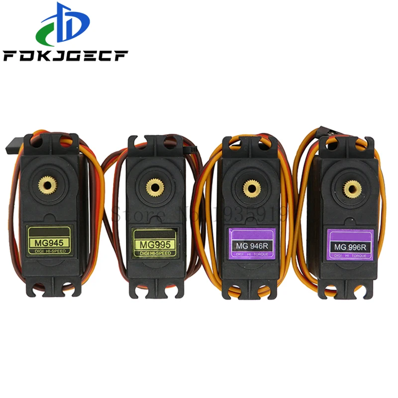 Сервоприводы Digital MG995 MG996R MG996 MG946 MG946R MG945, металлическая Шестерня сервопривода для модели вертолета, лодки для Arduino UNO, для самостоятельной сборки