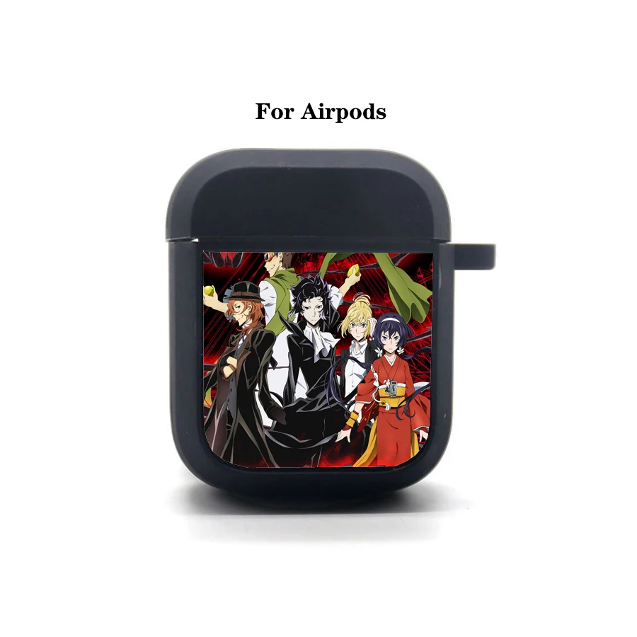 

Anime Bungo Stray Dogs AirPods case Cover Apple AirPods Earphone bag Soft Silicone Bluetooth Protective Earphone Case