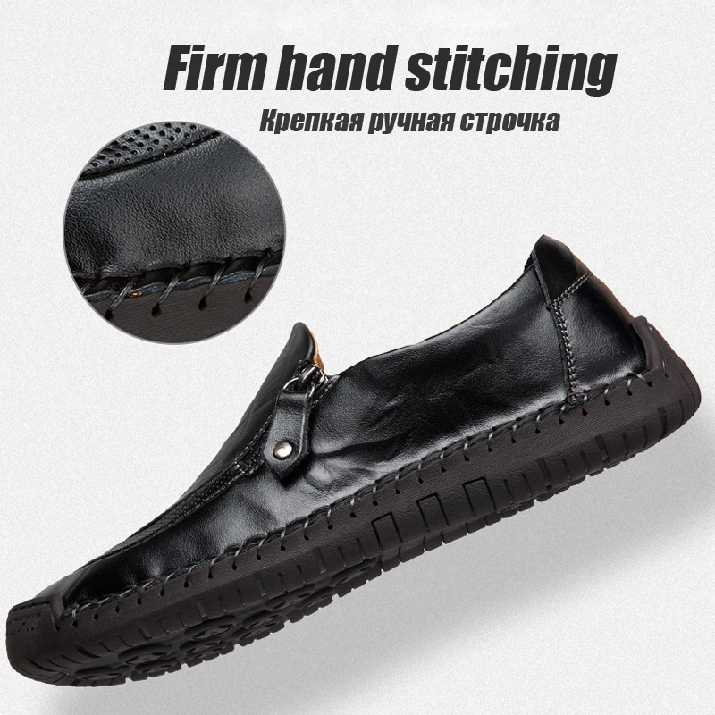 Мужские повседневные Лоферы ZFTL водонепроницаемые мокасины ручной работы из