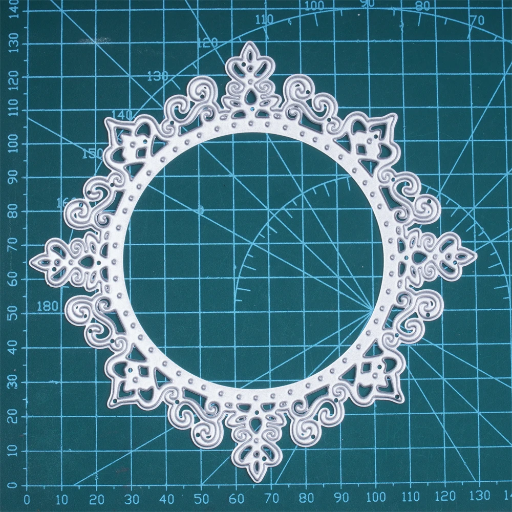 

Kokorosa Flower Lace Frame Circles Metal Cutting Dies Stencils For DIY Scrapbooking Decorative Embossing DIY Paper Cards