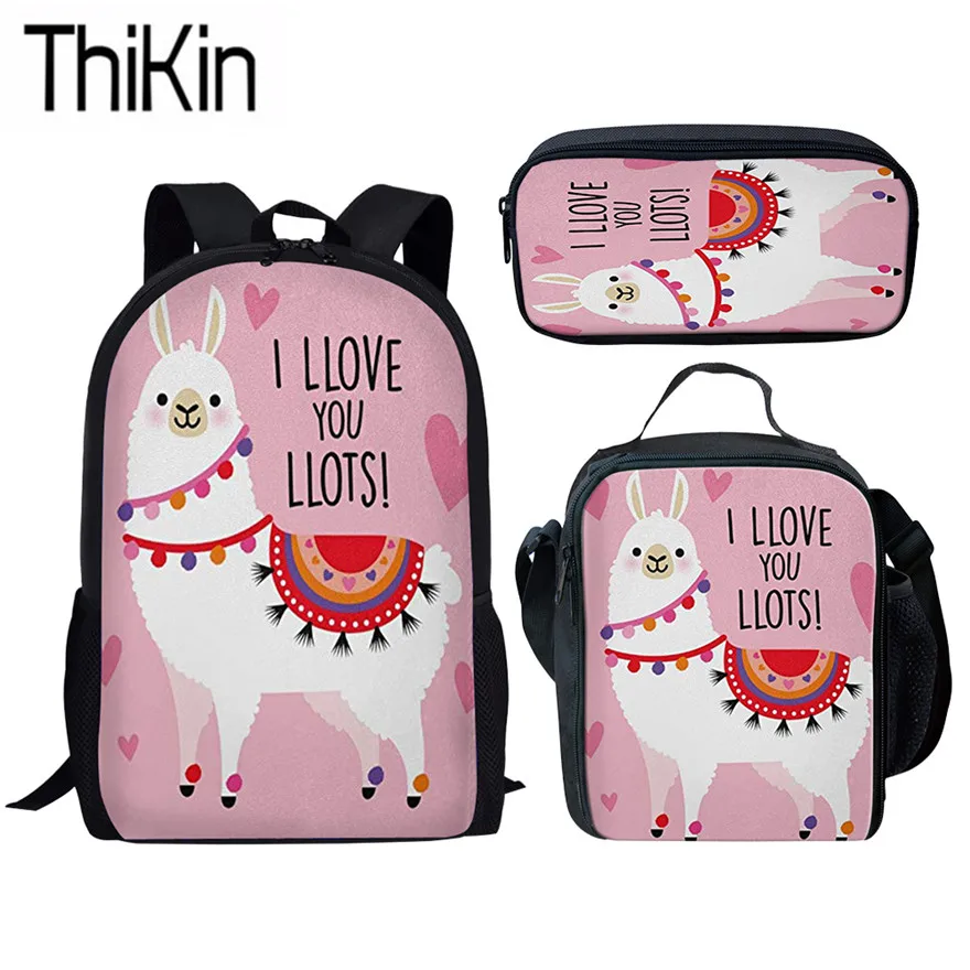 FORUDESIGNS/3 шт./компл. детские школьные рюкзаки для девочек розовый сладкий Альпака