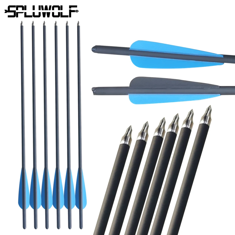 Стрелы Углеродные для стрельбы из лука 6 шт. 12 8 мм арбалет со стрелкой болты 2
