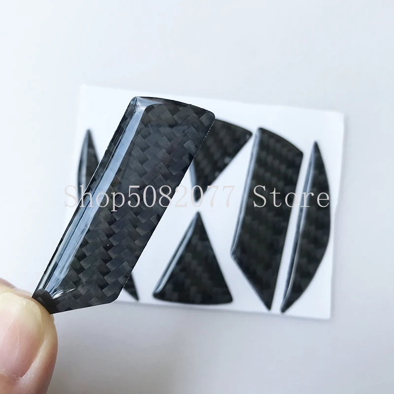 Блестящие наклейки из натурального углеродного волокна Стайлинг автомобиля