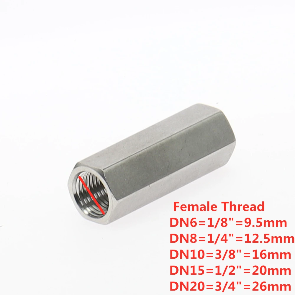 Односторонний обратный клапан из нержавеющей стали 304 полный порт 1/8 дюйма 1/4 3/8 1/2