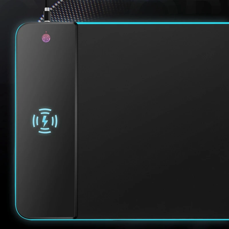 

Wireless Charging RGB Luminous Gaming Keyboard Mouse Pad 15W Wireless Fast Charger, Suitable for Qi Devices