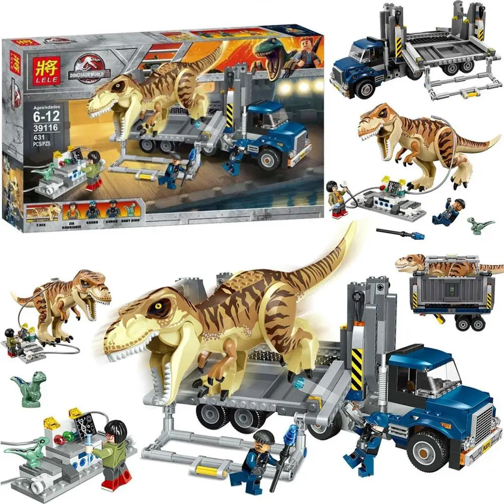 Мир Юрского периода 2 T.Rex транспортный строительный блок 75933 динозавр Юрский manoir