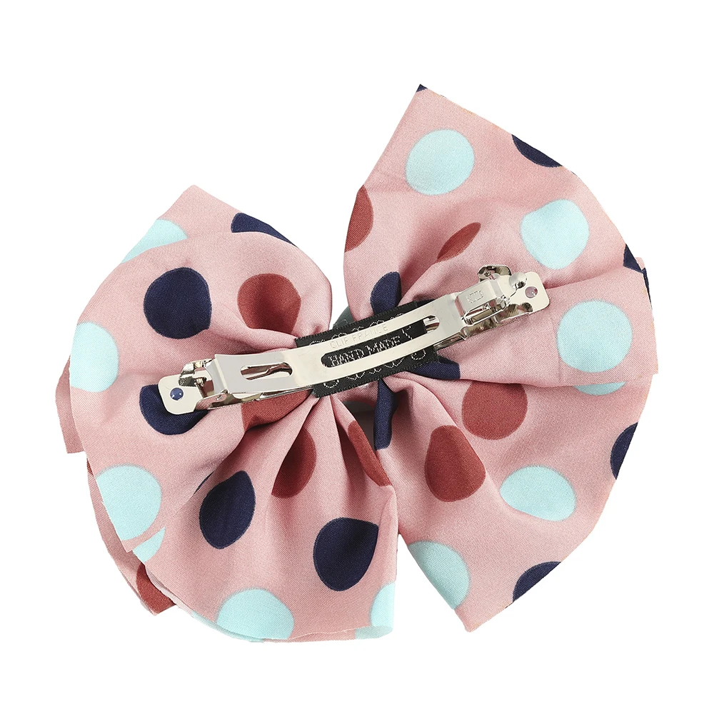 Модные заколки Molans с лентами и бантами для волос в горошек для женщин, сатиновый тренд, стильные аксессуары для волос.