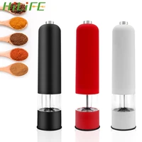 hilife electric spice mill automatic salt and pepper grinder seasoning bottle with led light kitchen tool accessories