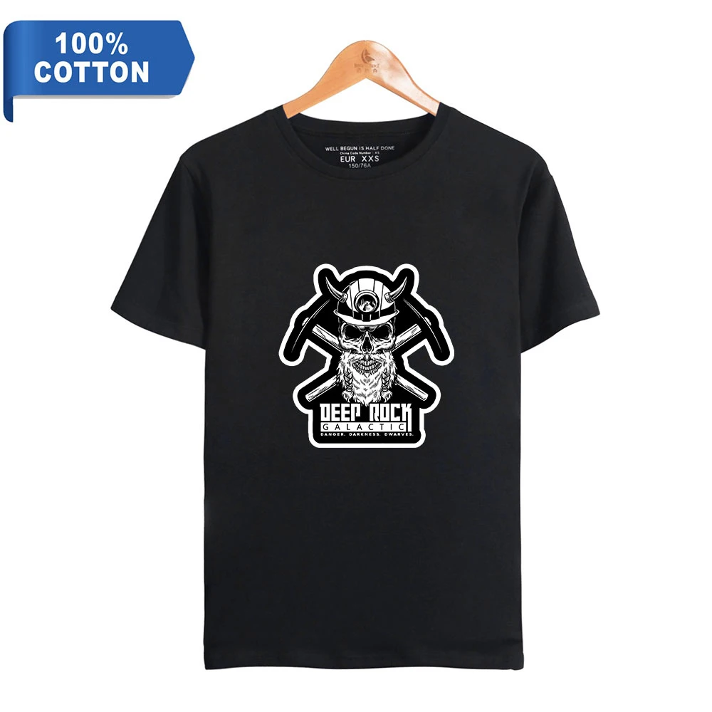 

Deep Rock Galactic Game 100% Cotton T-shirt Men Summer Short Sleeve T shirt Hot Sale Casual Streetwear Tops